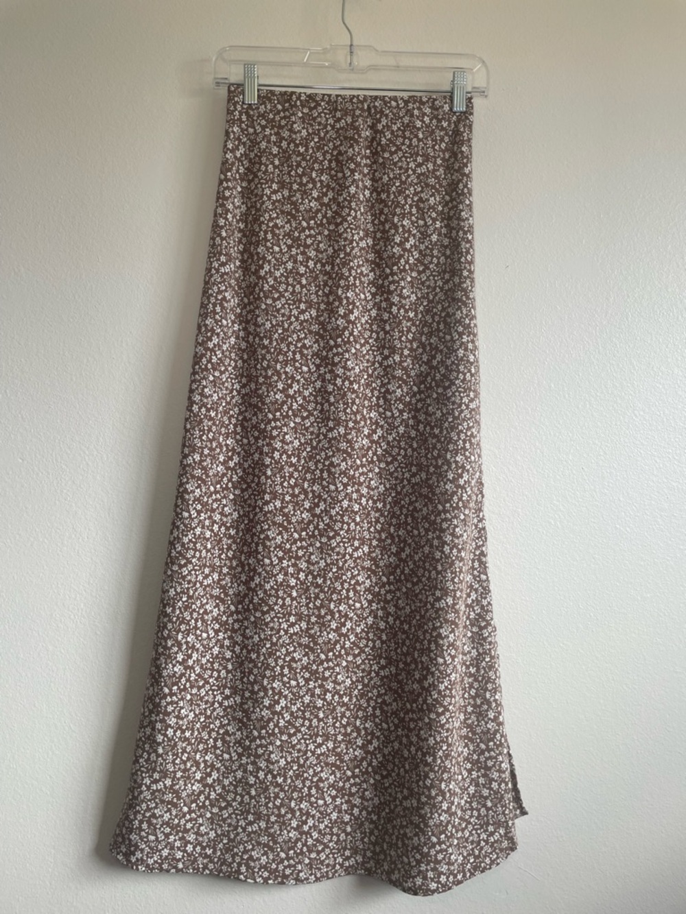Altar’d State Floral A-Line Midi Skirt Small Brown White Lined Cottagecore - Picture 2 of 12
